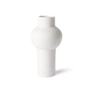 / speckled clay vase round m