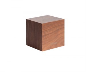 Karlsson alarm clock mini cube dark wood veneer no28 wonen en lifestyle