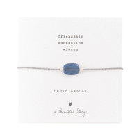 a Beautiful story verstelbare armband silver Lapis Lazuli