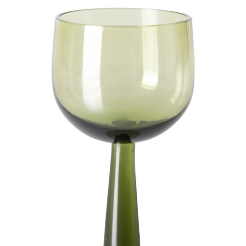 hkliving wine glass tall olive green set van 4 no28wonen.nl wonen en lifestyle webshop