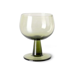 hkliving wine glass low, olive green set van 4 no28wonen.nl wonen en lifestyle webshop