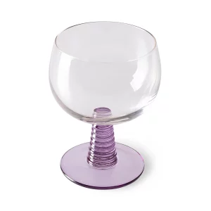 HKliving swirl wine glass low purple no28wonen.nl