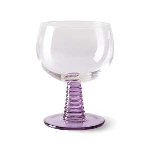 HKliving swirl wine glass low purple no28wonen.nl