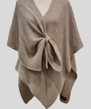 poncho taupe
