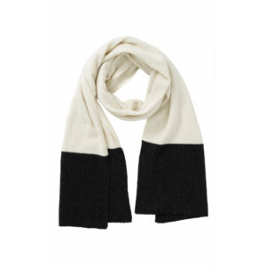 meerkleurige sjaal met ribbels van het merk yaya zwart wit