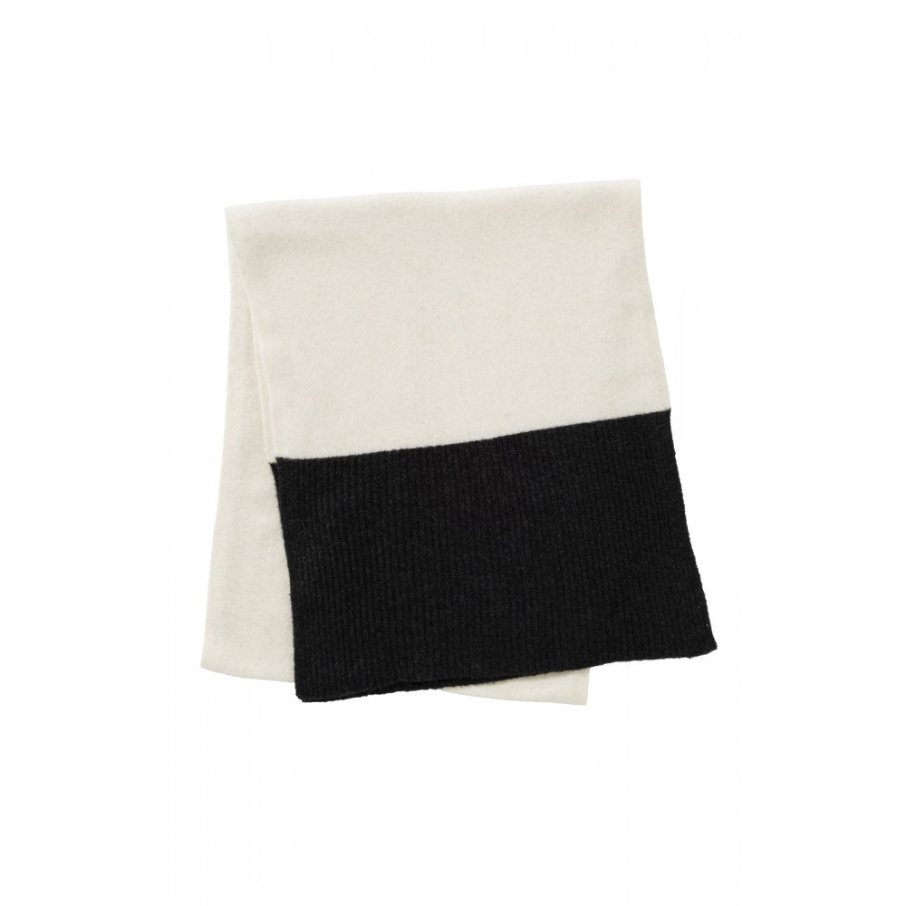 meerkleurige sjaal met ribbels van het merk yaya zwart wit