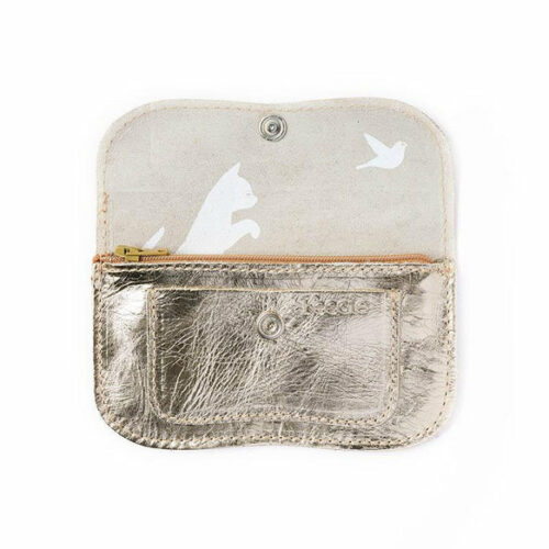keecie wallet cat chase small gold