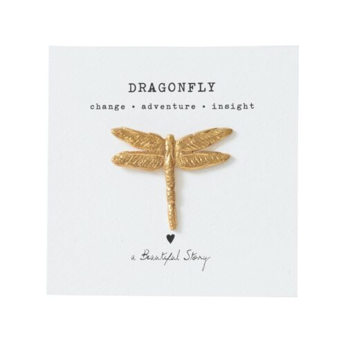 A Beautiful Story - brosche dragonfly gold